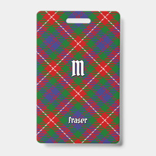 Clan Fraser von Lovat Tartan Abzeichen Ausweis