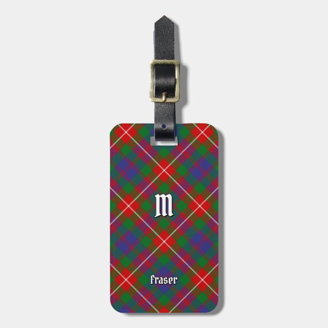 Clan Fraser von Lovat Tartan Gepäckmarke Gepäckanhänger (Vorderseite vertikal)