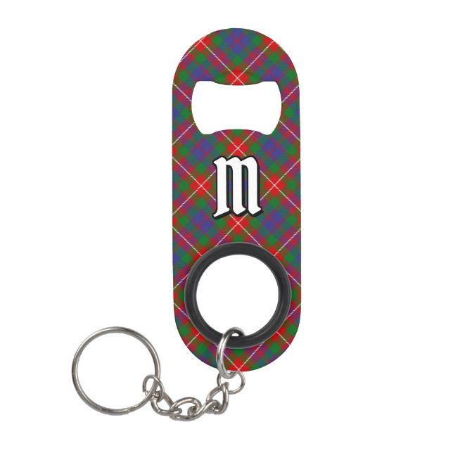 Clan Fraser von Lovat Tartan Schlüsselanhänger Fla Mini Flaschenöffner (Vorderseite)