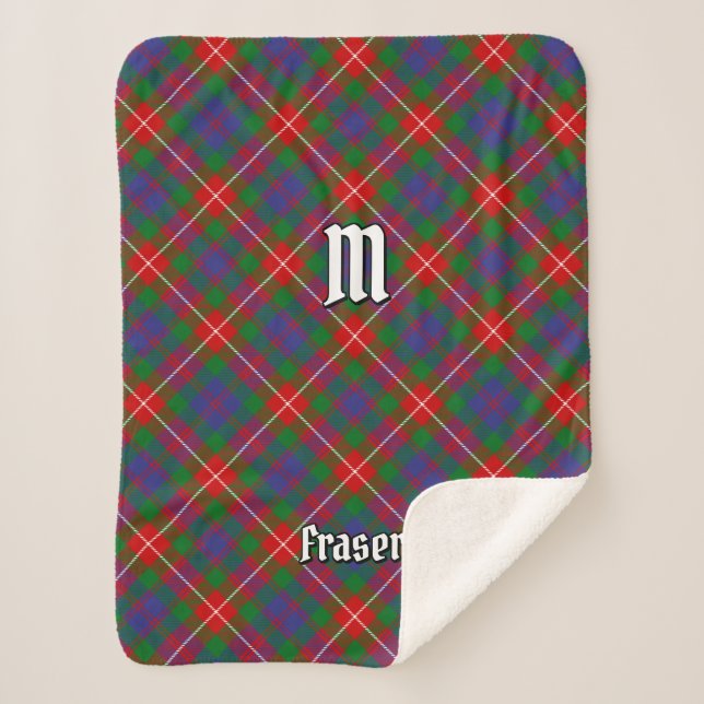 Clan Fraser von Lovat Tartan Sherpadecke (Vorderseite)