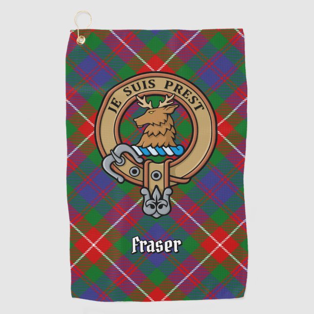 Clan Fraser von Lovat Wappen Golfhandtuch (Vorderseite)