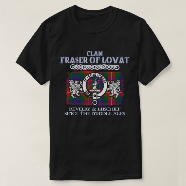 Clan Fraser von Lovat Wappen Schottische Clans Sch T-Shirt (Design vorne)