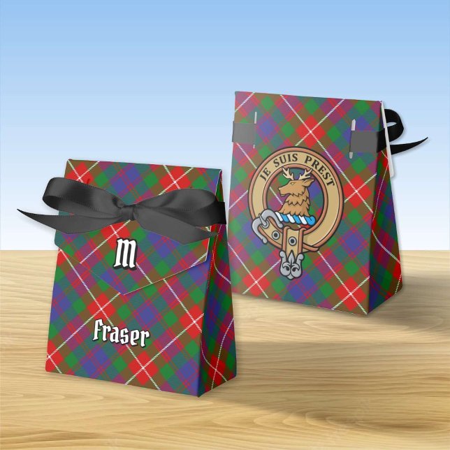 Clan Fraser von Lovat Wappen über Tartan Gefälligk Geschenkschachtel (Von Creator hochgeladen)