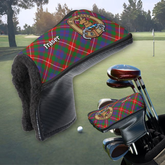 Clan Fraser von Lovat Wappen über Tartan Golf Headcover (Von Creator hochgeladen)