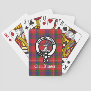 Clan Fraser Wappen Abzeichen & Tartan Custom Spielkarten