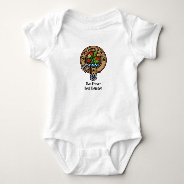 Clan Fraser Wappen Baby Bodysuit Strampler (Vorderseite)