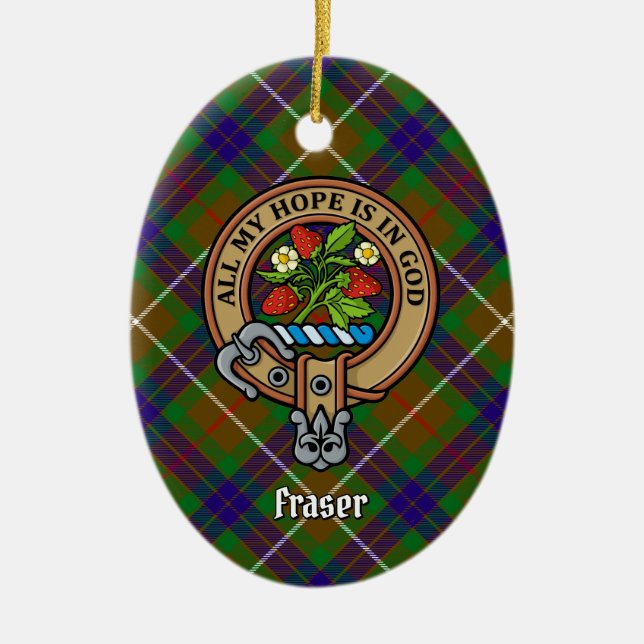 Clan Fraser Wappen Keramik Ornament (Vorne)