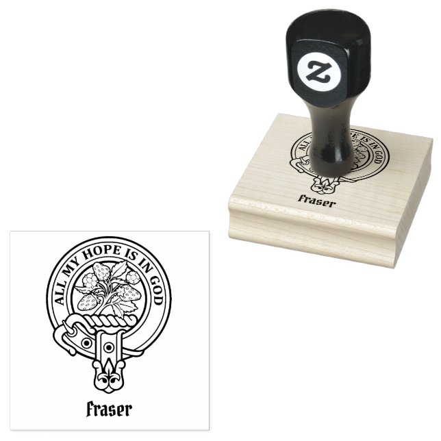 Clan Fraser Wappen Rubber Briefmarke Gummistempel (Stempel)