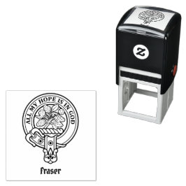 Clan Fraser Wappen Selbstfarbige Briefmarke Permastempel
