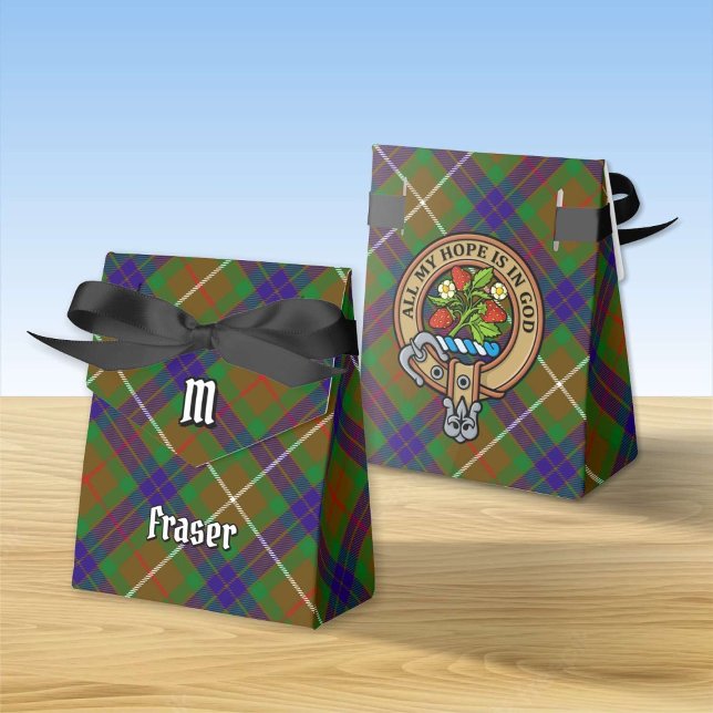 Clan Fraser Wappen über Jagd Tartan Gevor Box Geschenkschachtel (Von Creator hochgeladen)