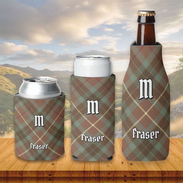 Clan Fraser Weathered Jagd Tartan Can Cooler Dosenkühler (Von Creator hochgeladen)