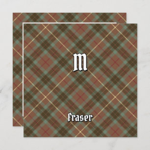 Clan Fraser Weathered Jagd Tartan Einladung