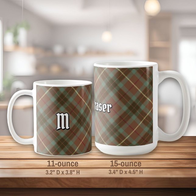 Clan Fraser Weathered Junting Tartan Coffee Tasse (Von Creator hochgeladen)