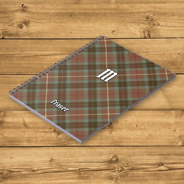 Clan Fraser Weathered Junting Tartan Notebook Notizblock (Von Creator hochgeladen)