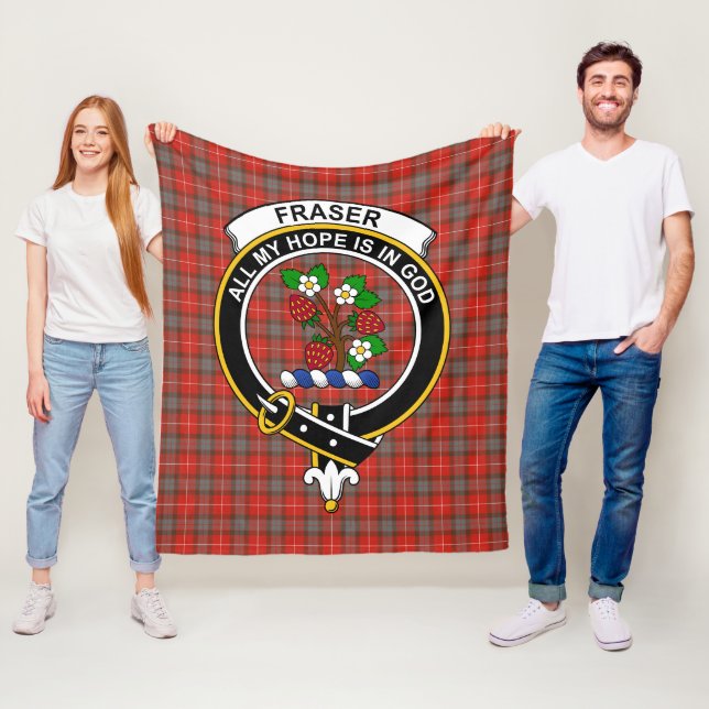 Clan Fraser Weathered Tartan Kariert Fleecedecke (Beispiel)