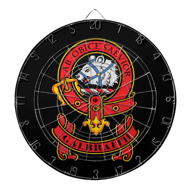 Clan Galbraith Dart Board mit Wappen Dartscheibe (vorne)