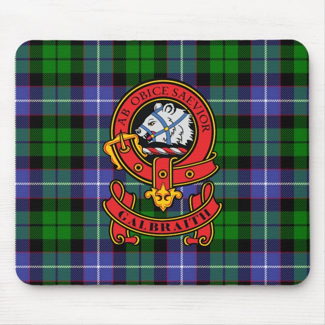 Clan Galbraith Mouse Pad mit Clan Tartan Mousepad (Vorne)
