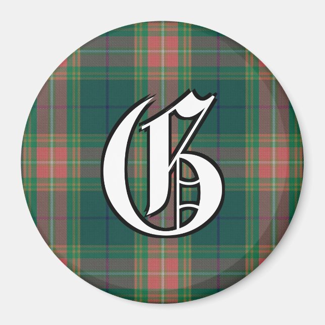 Clan Gallagher Family Irish Tartan Karierte Akzent Magnet (Vorne)