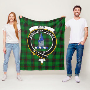 Clan Ged Tartan Schottenmuster Fleecedecke