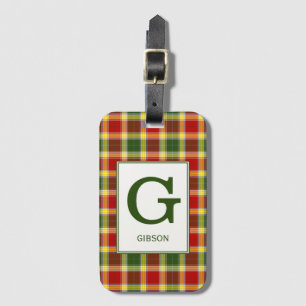 Clan Gibbs Tartan Mit Monogramm Gepäckanhänger