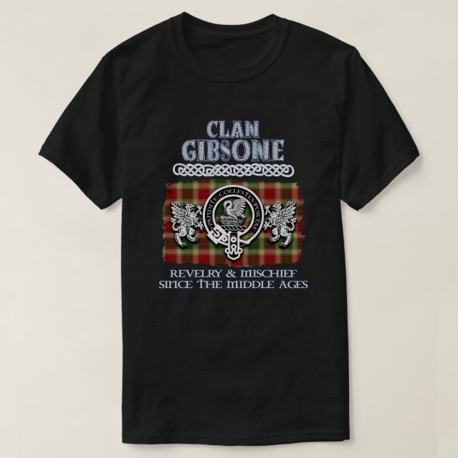 Clan Gibsone Wappen Schottischer Clans Schottische T-Shirt (Design vorne)