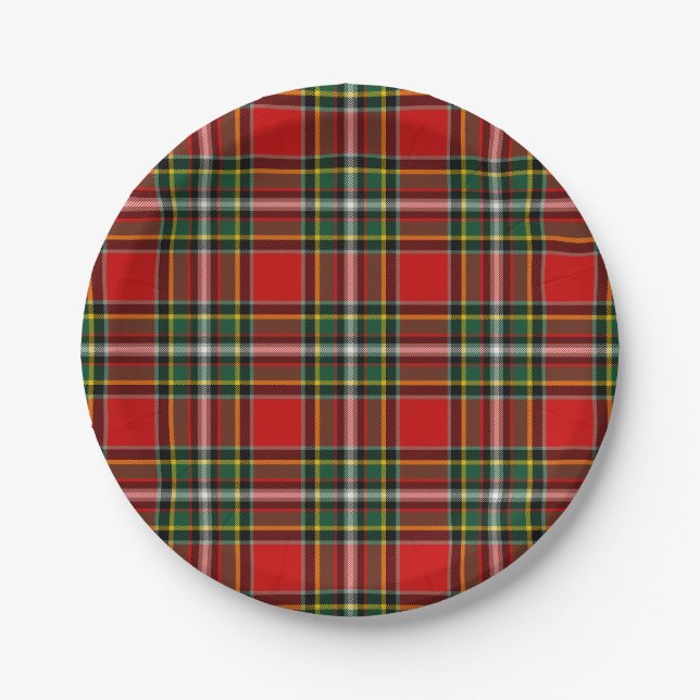 Clan Gillespie Tartan Pappteller (Vorderseite)
