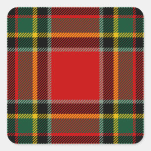 Clan Gillespie Tartan Quadratischer Aufkleber