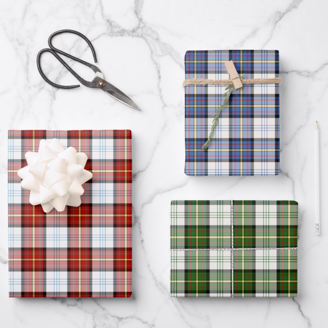 Clan Gillies Dress Tartan Variationen Geschenkpapier Set (Vorderseite)
