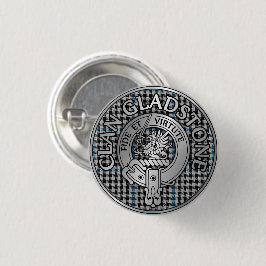 Clan Gladstone Wappen & Tartan Button