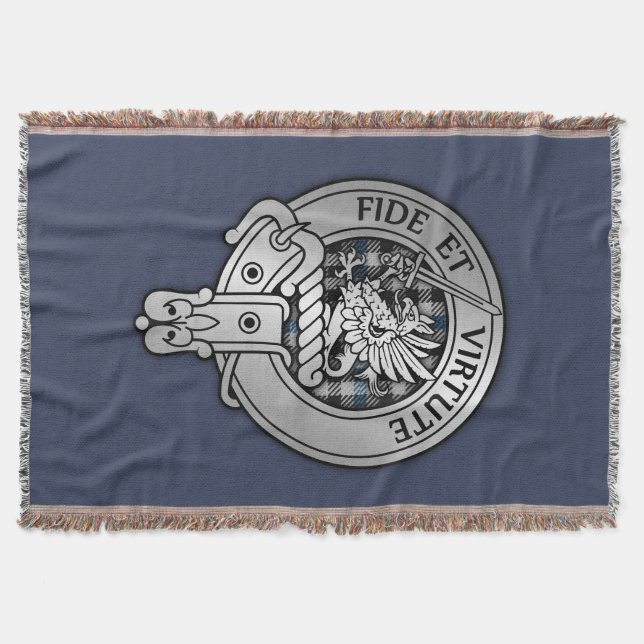 Clan Gladstone Wappen & Tartan Decke (Vorderseite)