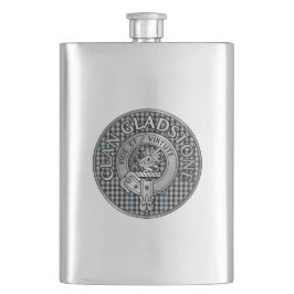 Clan Gladstone Wappen & Tartan Flachmann