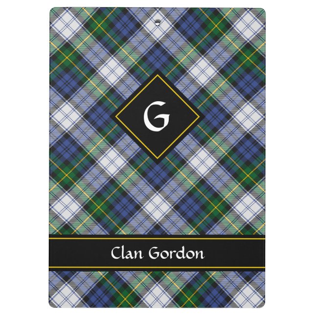 Clan Gordon Dress Tartan Clipboard Klemmbrett (Rückseite)