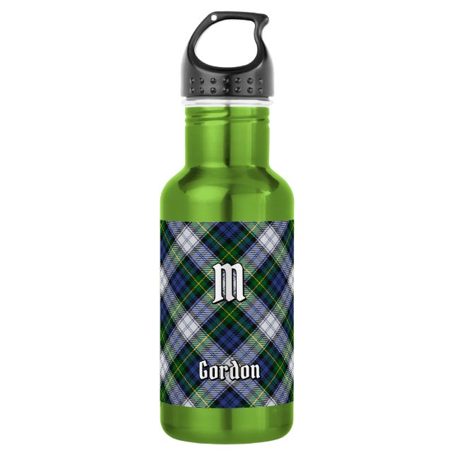 Clan Gordon Dress Tartan Edelstahlflasche (Vorderseite)
