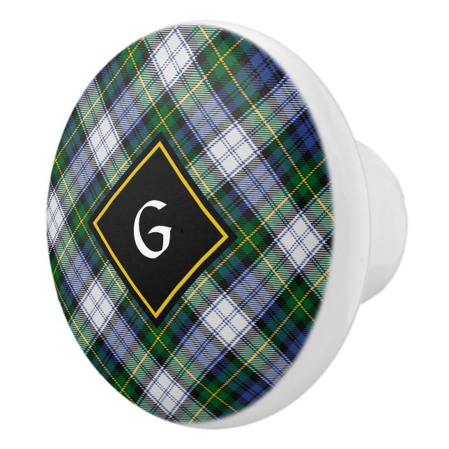 Clan Gordon Dress Tartan Keramik Knob Keramikknauf (Rechts)