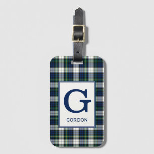 Clan Gordon Dress Tartan Mit Monogramm Gepäckanhänger