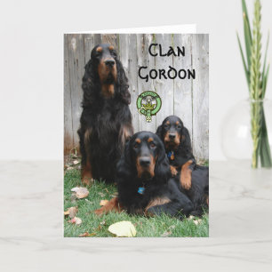 CLAN GORDON, Gordon Setter Generations Note Card Feiertagskarte