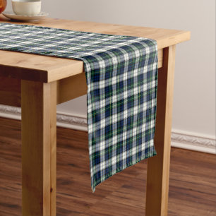 Clan-Gordon-Königsblau-und -WEISS-KleiderTartan Kurzer Tischläufer