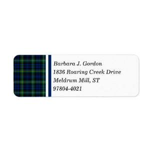 Clan Gordon Tartan Blue und Green Scott Kariert
