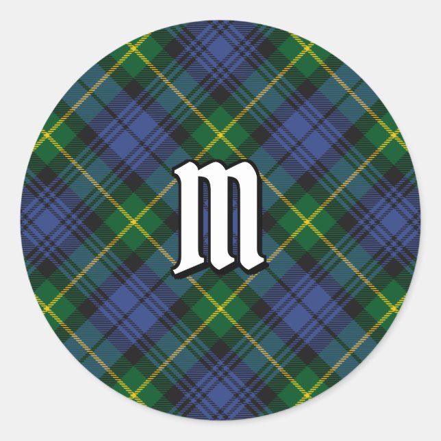 Clan Gordon Tartan Classic Round Sticker (Vorderseite)