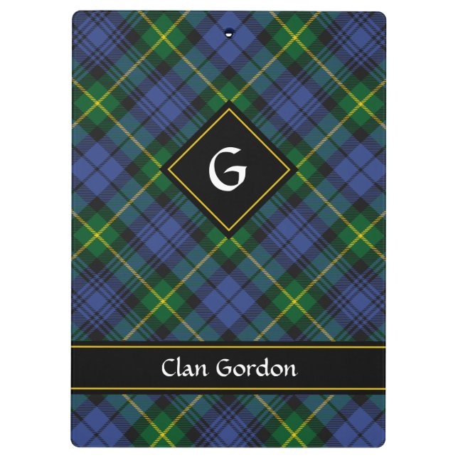 Clan Gordon Tartan Clipboard Klemmbrett (Rückseite)