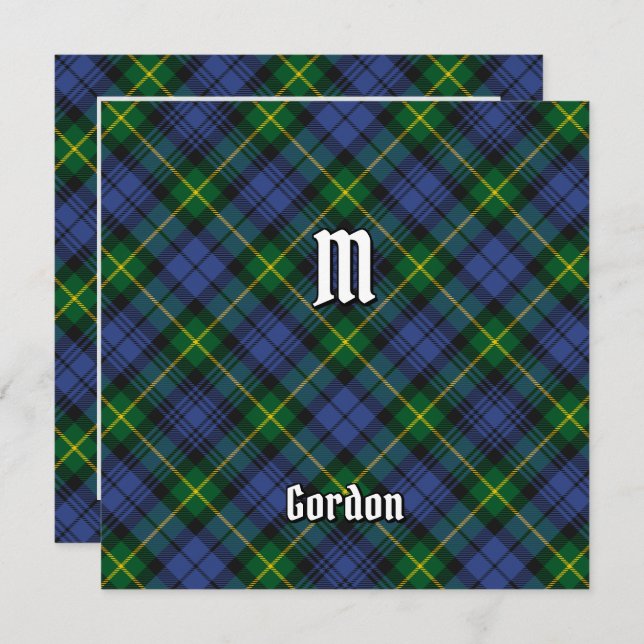 Clan Gordon Tartan Einladung (Vorne/Hinten)