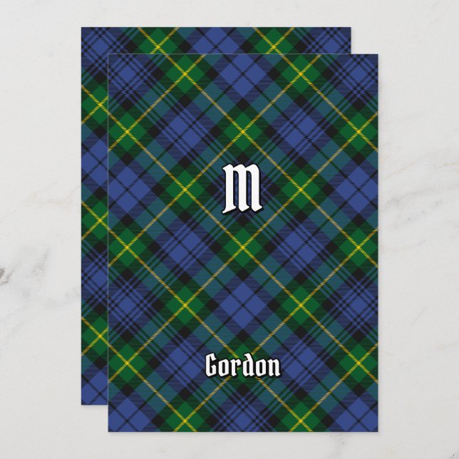 Clan Gordon Tartan Einladung (Vorne/Hinten)