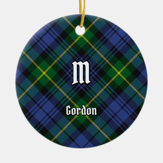 Clan Gordon Tartan Keramik Ornament (Vorne)