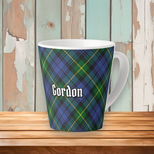 Clan Gordon Tartan Latte Tasse (Von Creator hochgeladen)