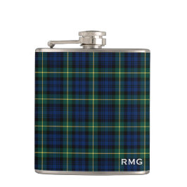 Clan Gordon Tartan Mit Monogramm Flachmann