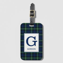 Clan Gordon Tartan Mit Monogramm Gepäckanhänger