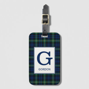 Clan Gordon Tartan Mit Monogramm Gepäckanhänger