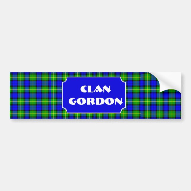 Clan Gordon Tartan Name Autoaufkleber (Vorne)