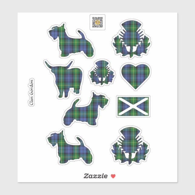 Clan Gordon Tartan Sticker (Blatt)