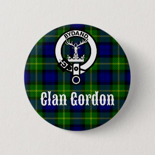 Clan Gordon Tartan Wappen Button